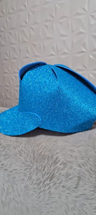 Boné Infantil Azul EVA Glitter - Foto 2