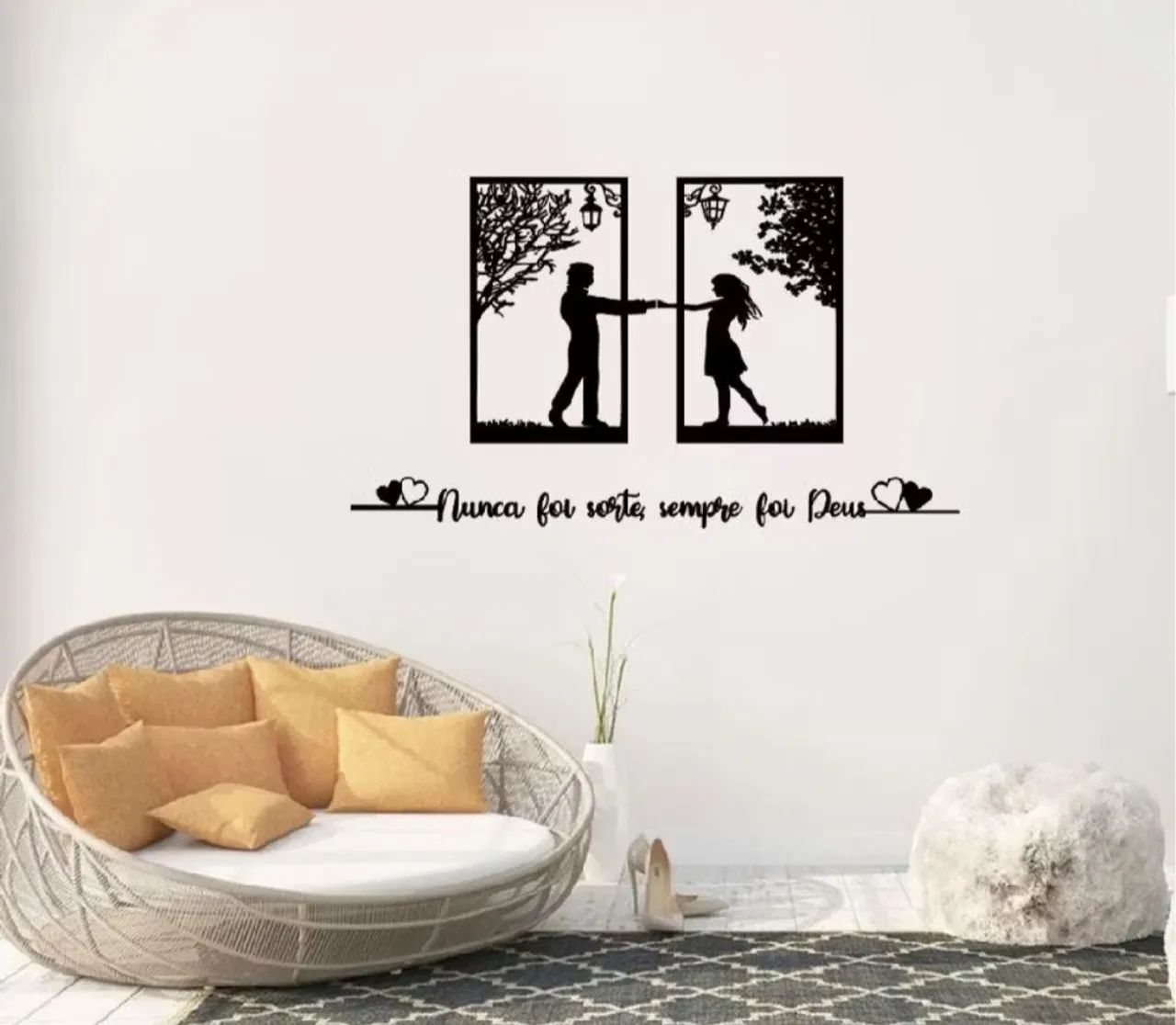 Quadro casal com frase decorativa mdf 3mm