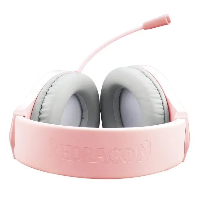 Headset Gamer Redragon Hylas Pink Led RGB P2 C/ Adaptador P3 - WZetta - Foto 4