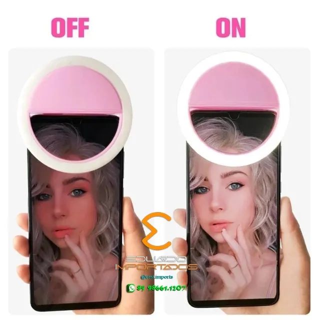 Mini Anel Ring Light de Selfie Para Celular - Foto 3
