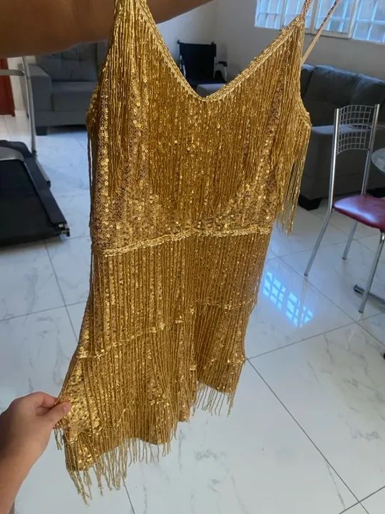 Macacão dourado com franja  - Foto 3