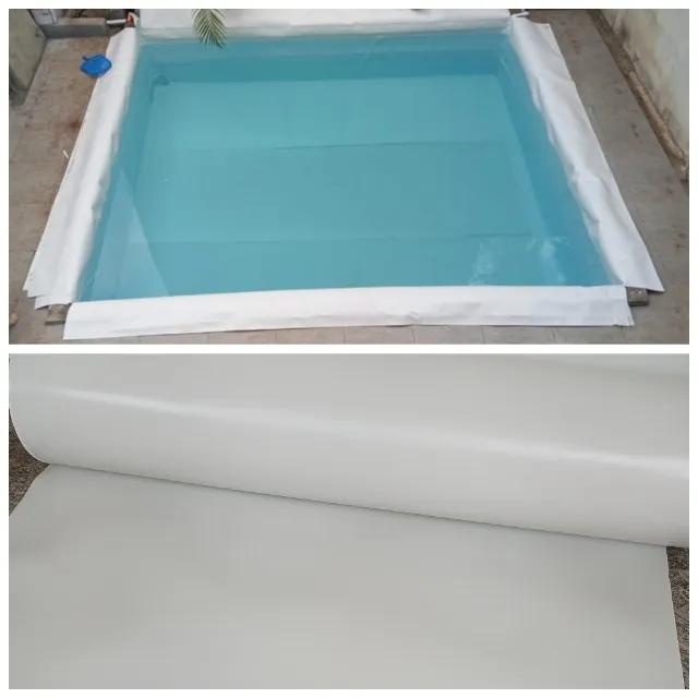 Lona Branca 0,90 mm (900 micras) Geomembrana de Pead para Coberturas/Lagos 13x7