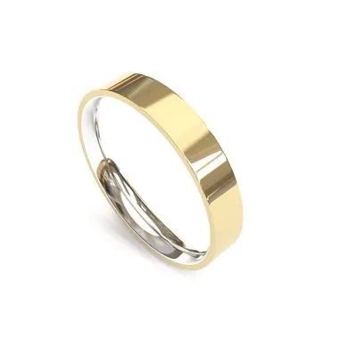 Aliança 3mm Ouro 18k - Prata 950 com acabamento polido e laminado.