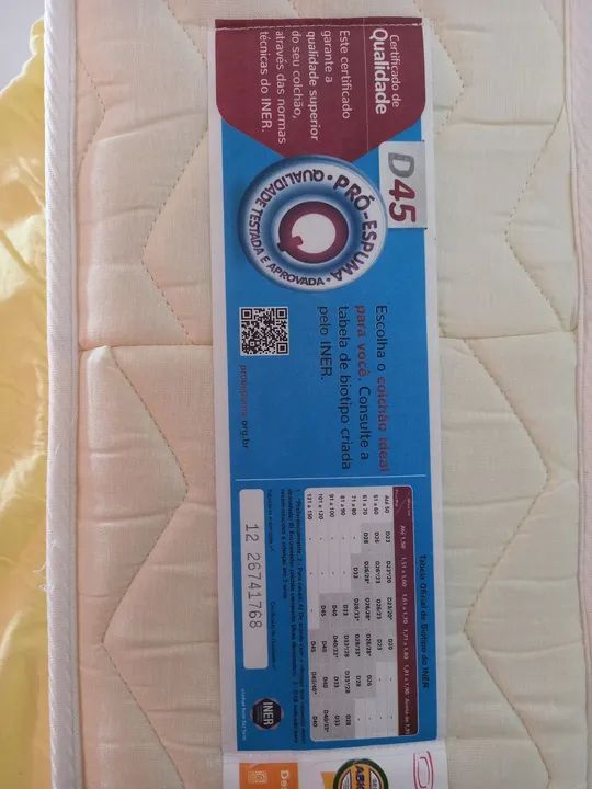 COLCHÃO ORTHOCRIM D45 CASAL 100% ESPUMA- SEMI NOVO - Foto 5