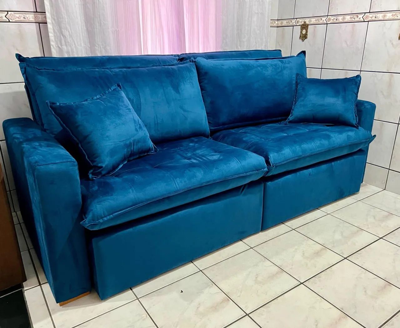 Sofá cama slim mega confortável sem aquela caixa grande atrás ótimo aproveitamento de  - Foto 4