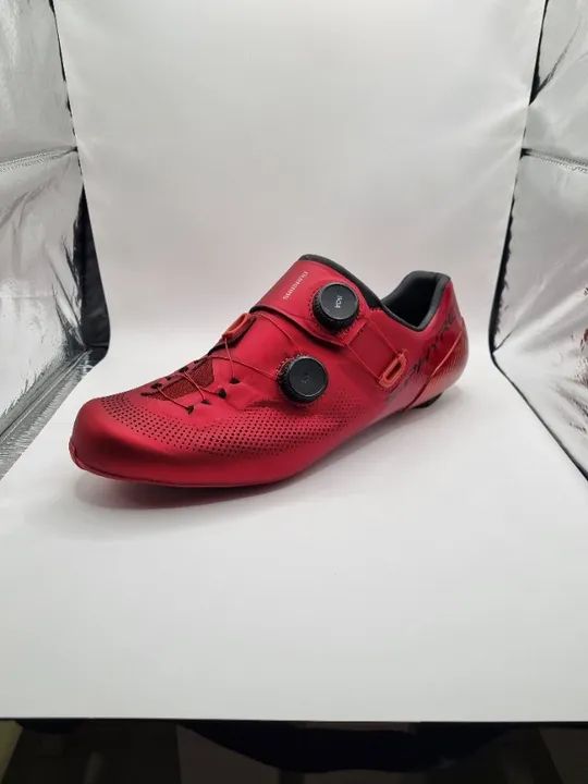 Sapatilha Shimano S-PYRE RC903 Tamanho 43BR WIDE LARGE Vermelha - Foto 6