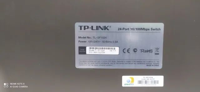 Switch TP-Link TL-SF1024, 10/100 MBPS, 24 Portas