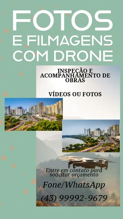 Fotografia e filmagem com Drone