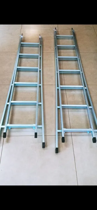 ESCADAS EXTENSIVA GALVANIZADA NOVAS 6 DEGRAUS