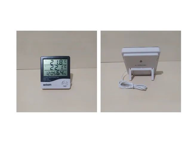Termo Higrômetro Com Sensor De Temperatura Externo - Foto 3