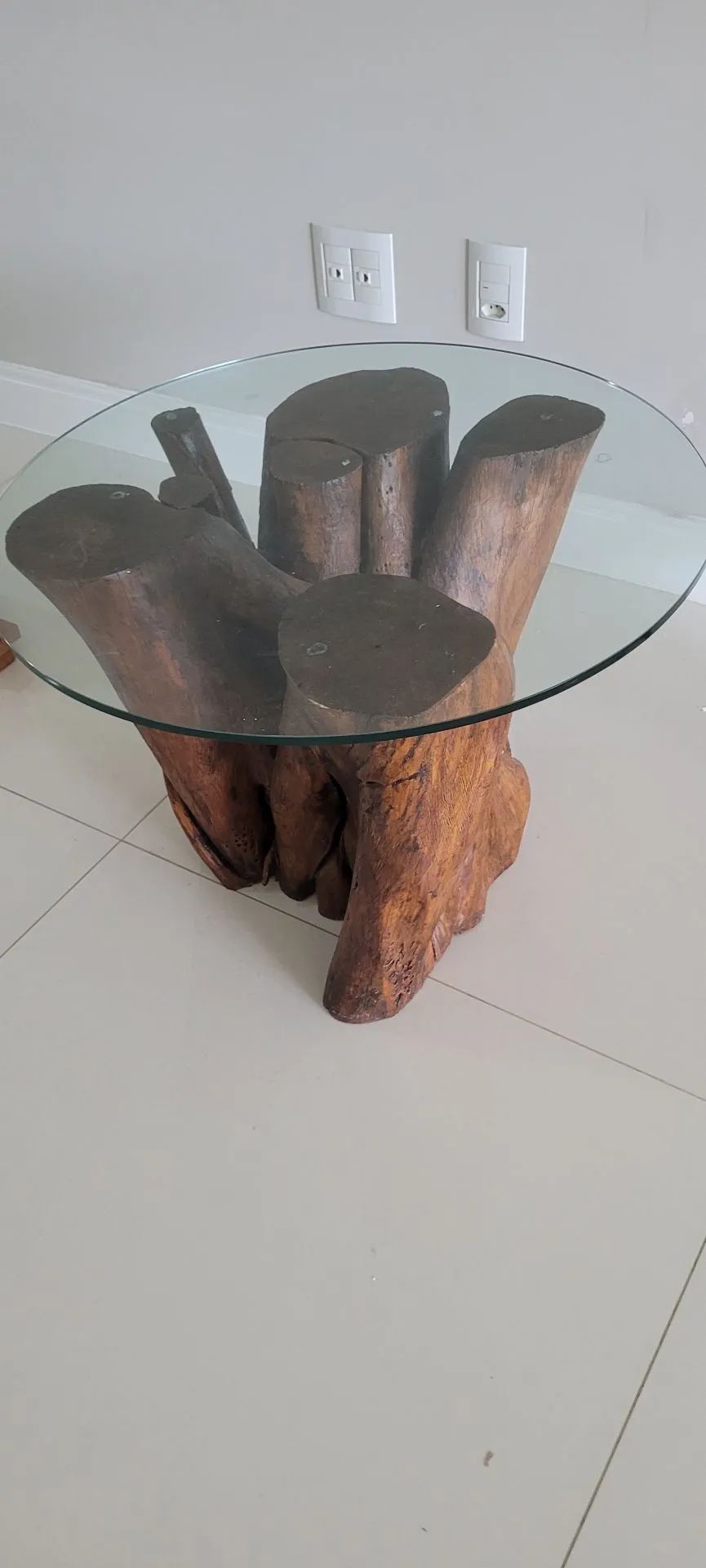 Mesa de centro rústica em madeira de demolição - Foto 4