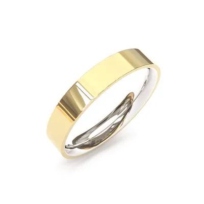 Aliança 3mm Ouro 18k - Prata 950 com acabamento polido e laminado. - Foto 2