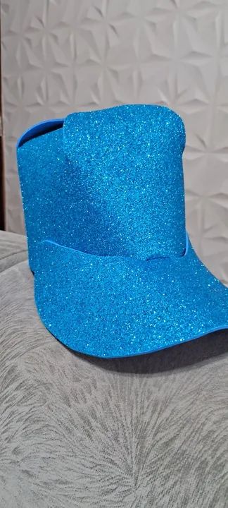 Boné Infantil Azul EVA Glitter