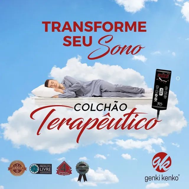 Colchão  com massagem e cama box bau - Foto 5