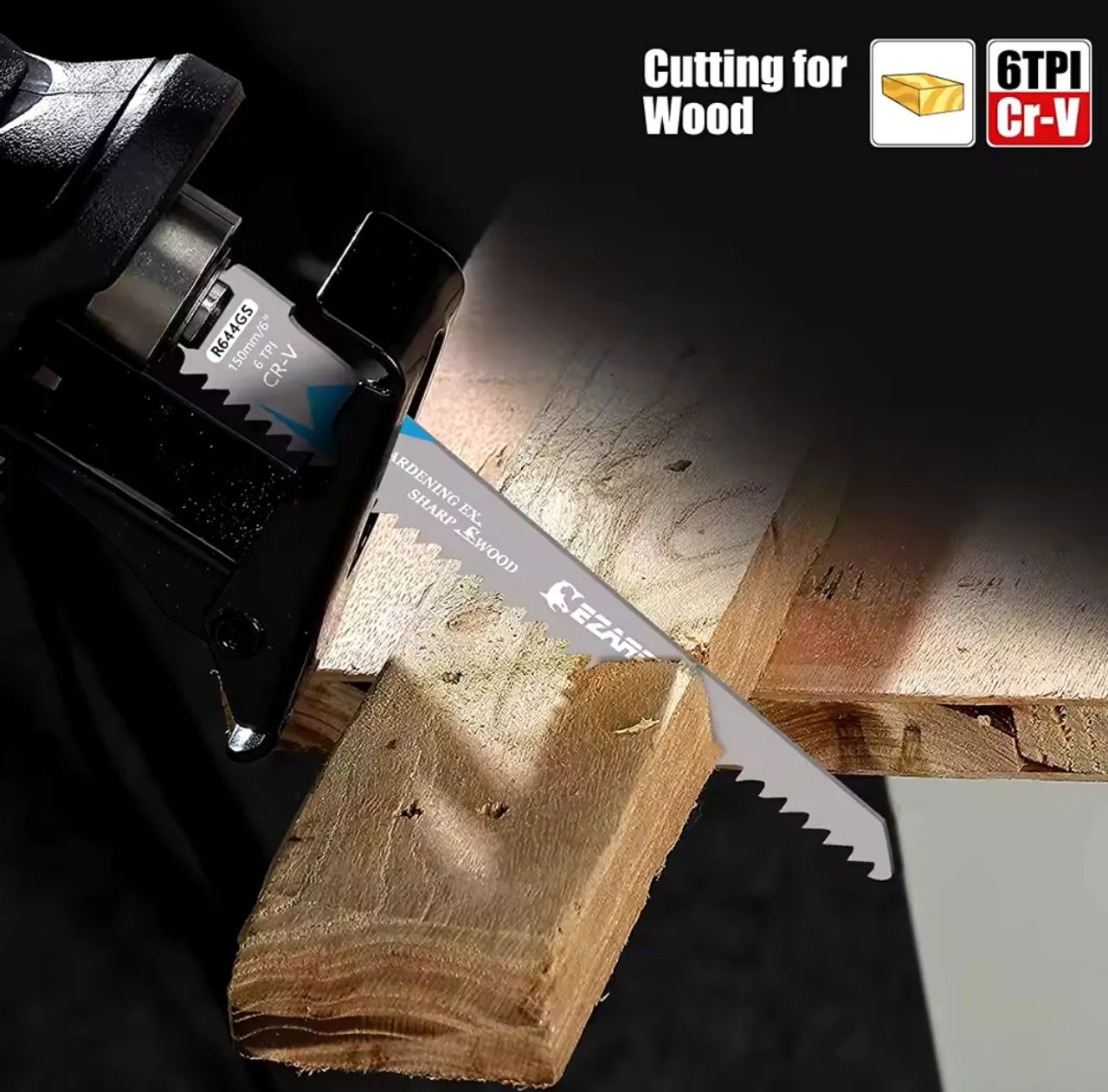 Lâmina de serra para madeira - 150mm/6'' - 6 TPI - Cr-V - Foto 5