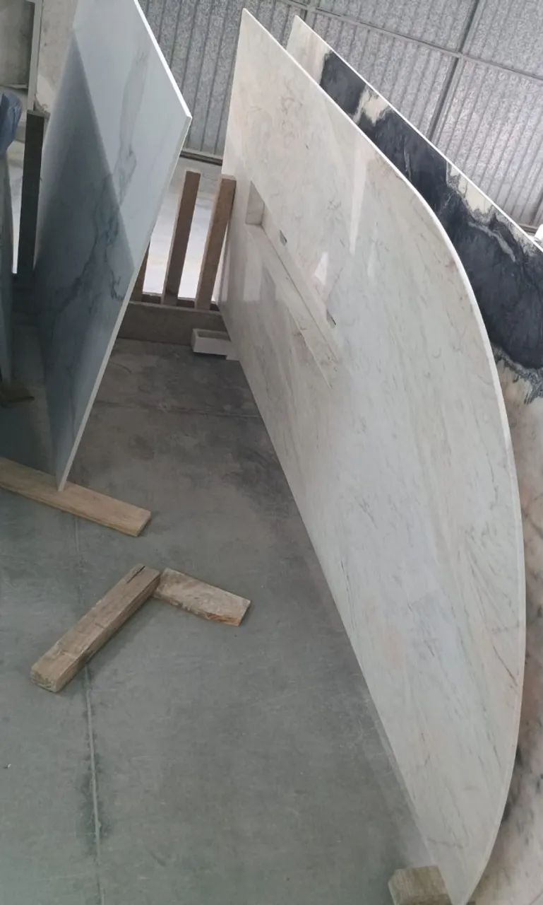 Tampo para mesa de escritório em Mármore Calacatta - Foto 2