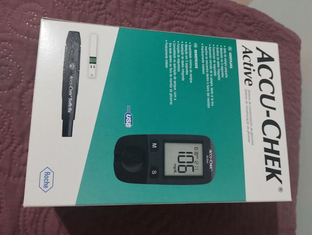 Aparelho de Medição de Glicose Accu-Chek Active - Foto 2