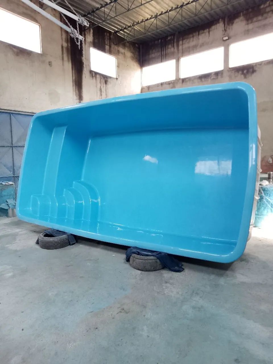 Piscina de fibra azul - Foto 3