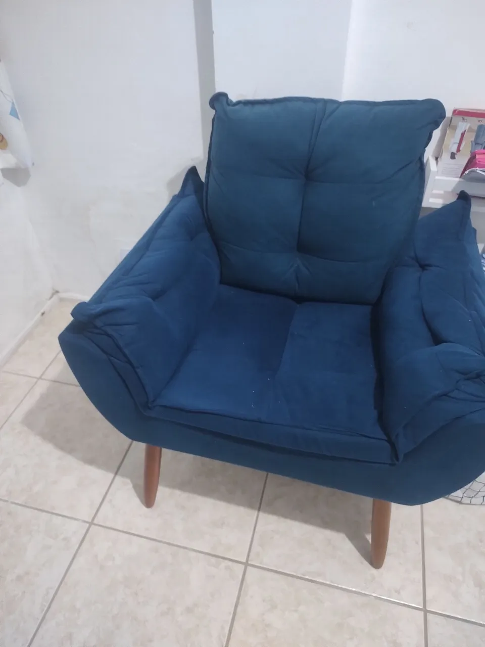 Poltrona Confortável Azul Marinho