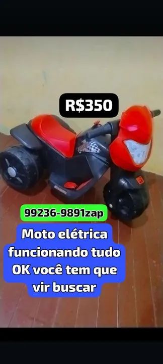 Moto Elétrica Infantil - R$350 você tem que vir buscar