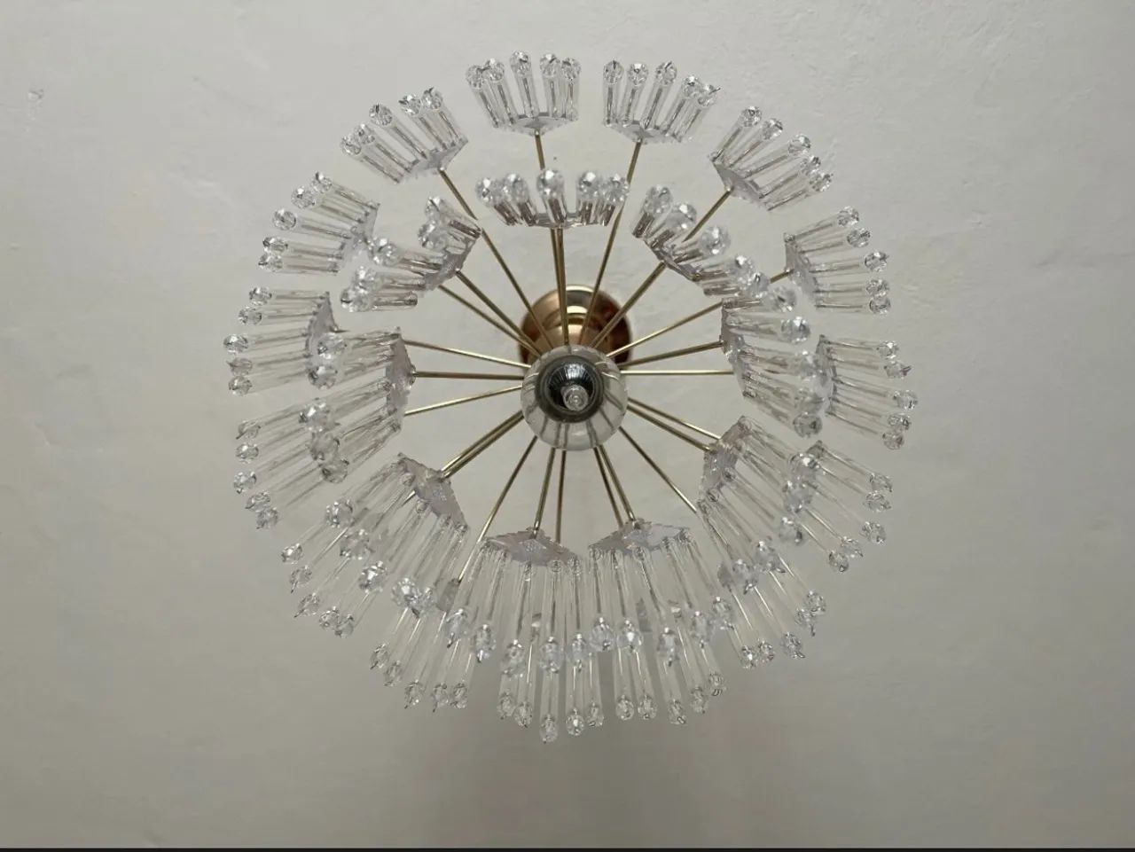 Lustre, luminária pendente para sala dourado  - Foto 3