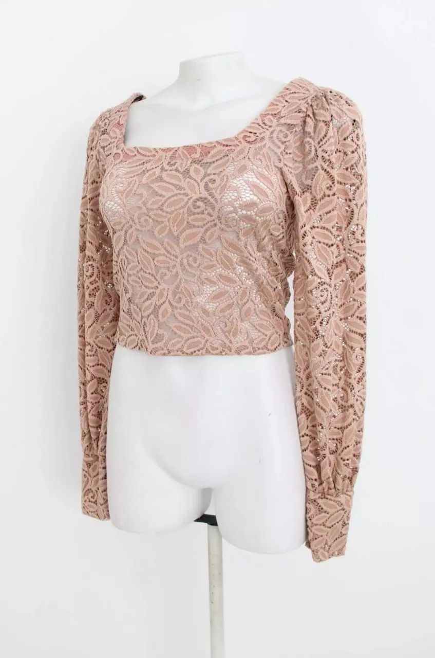Blusa de renda manga longa - Foto 2