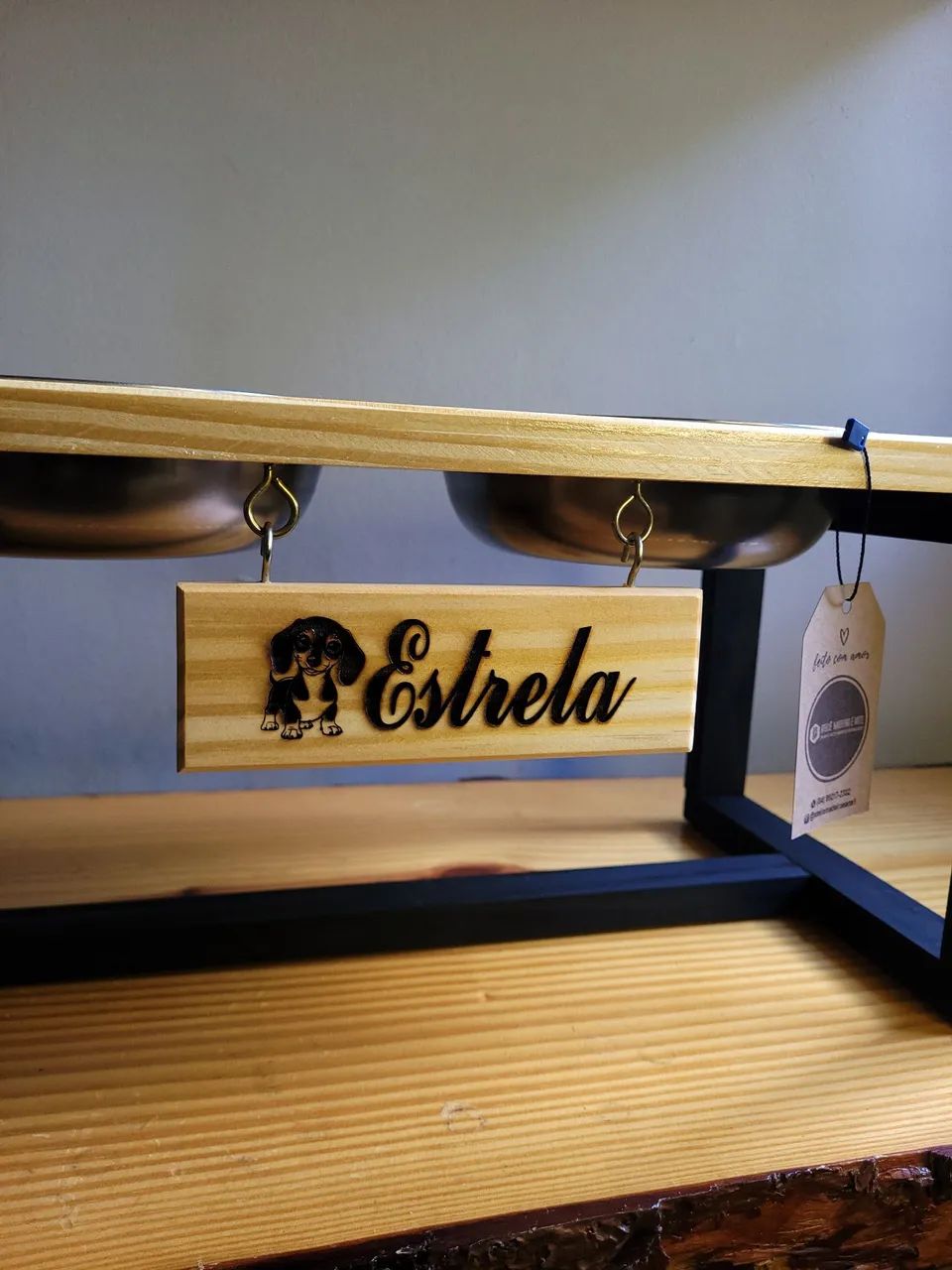 Comedouro Duplo Personalizado (M) - Foto 2