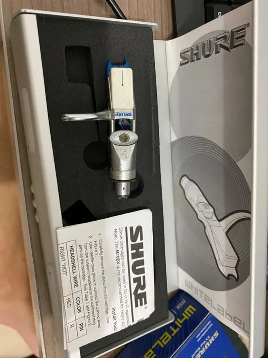 Vendo Shell shure white label com estojo original (sem agulha) pode usar agulhas m44-7/m44 - Foto 3