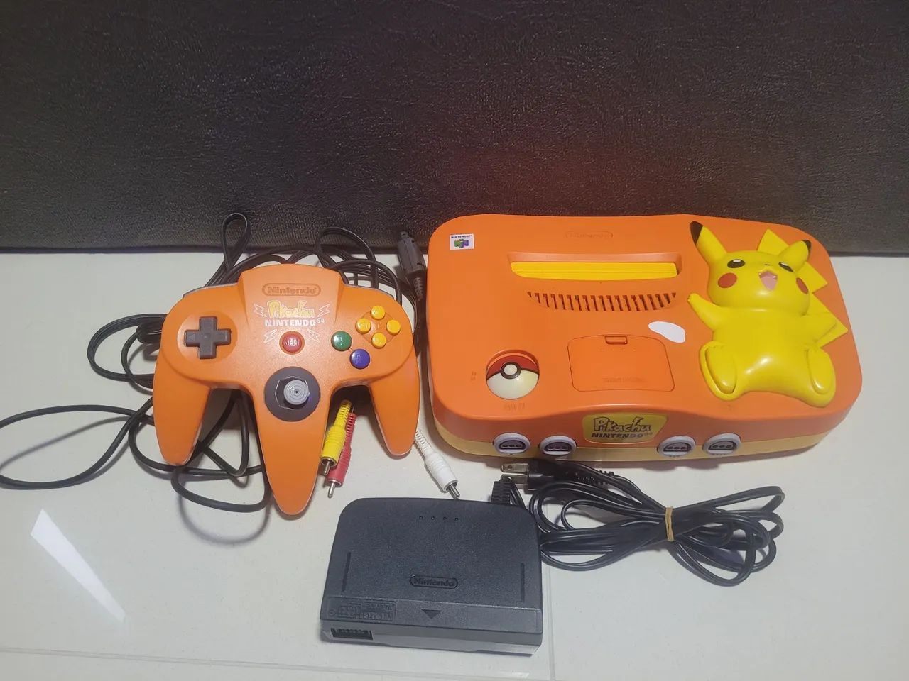 Nintendo 64 edição pokemon laranja Consoles de Vídeo Game