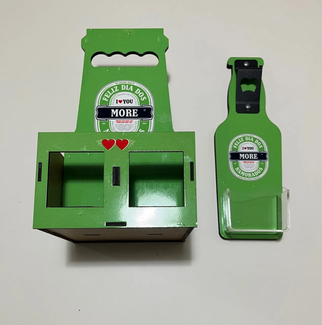 Porta Cerveja Decorativo - Dia dos Namorados
