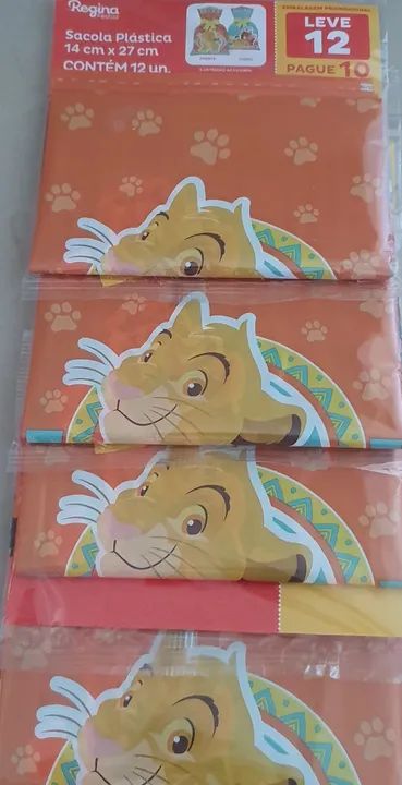 Sacolas Rei Leão Saquinho Lembrancinha Surpresa Festa Aniversário - Foto 3