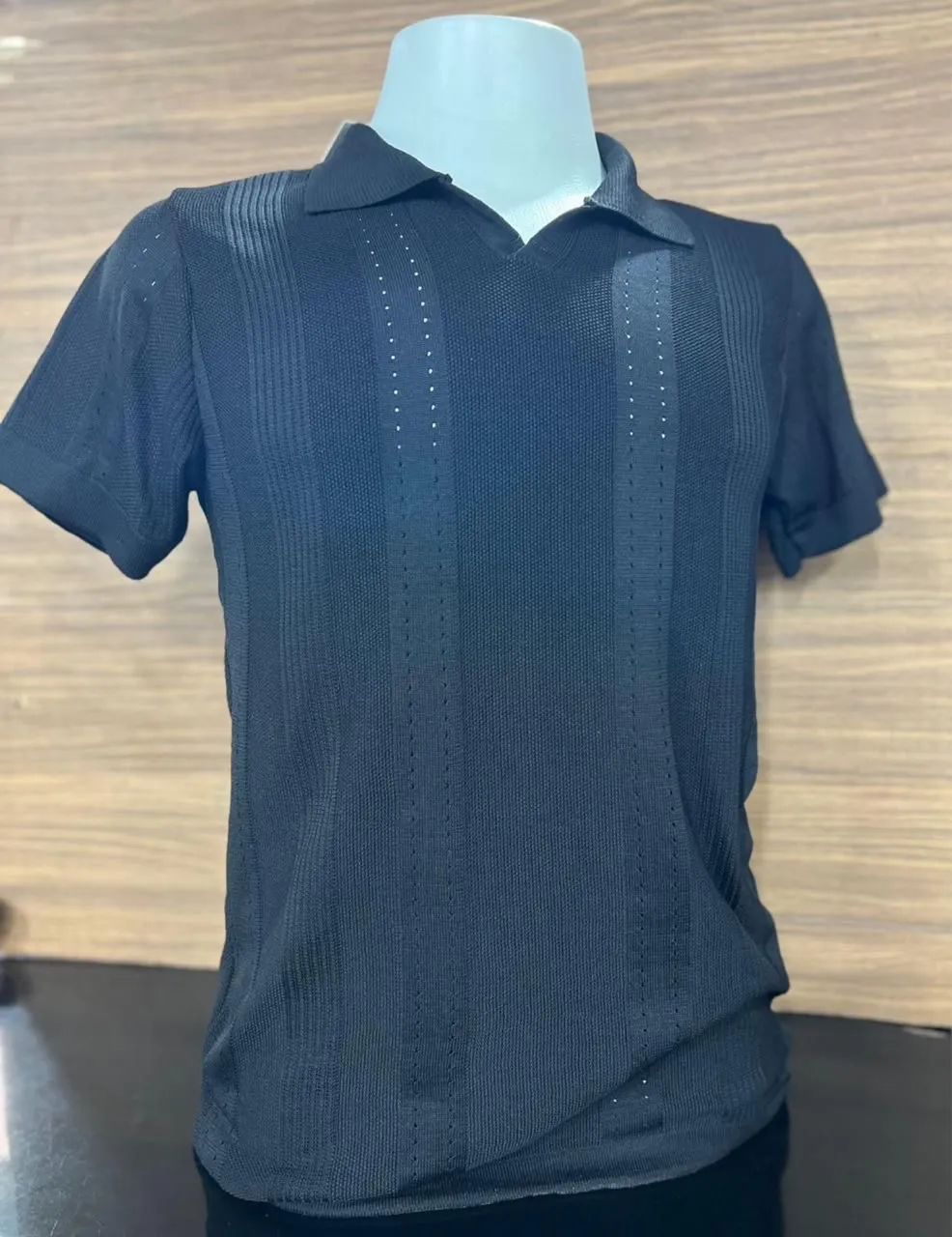 Camisa polo Zara texturizada vertical - Foto 5