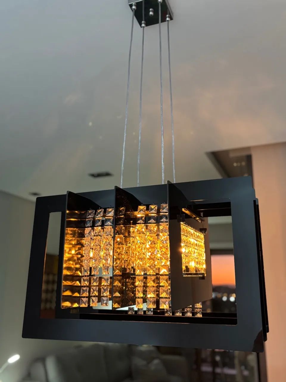 Lustre de cristal moderno e elegante - Foto 2