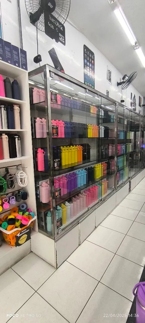 Estantes de Aço Inox c/ vidro