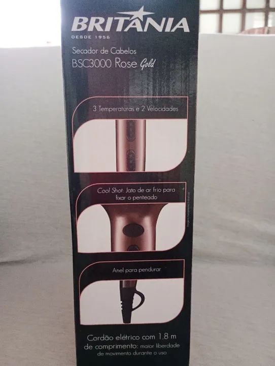 Secador de Cabelo Rosa Britânia- Novo - Foto 5