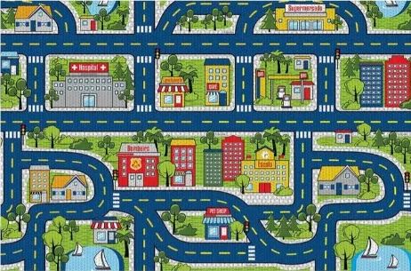     Tapete Brisa Infantil 100cm x 130cm Labirinto Kapazi