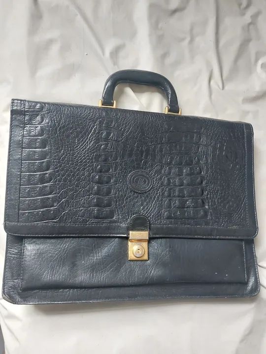 Maleta de Couro Executiva Preta