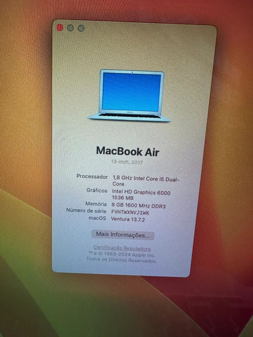 MacBook Air 2017 i5 8gb  - Foto 2