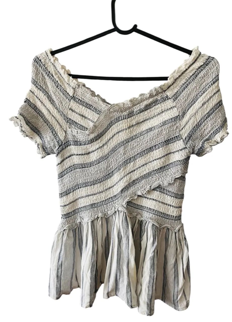 Blusa Listrada Shein Ombro a Ombro