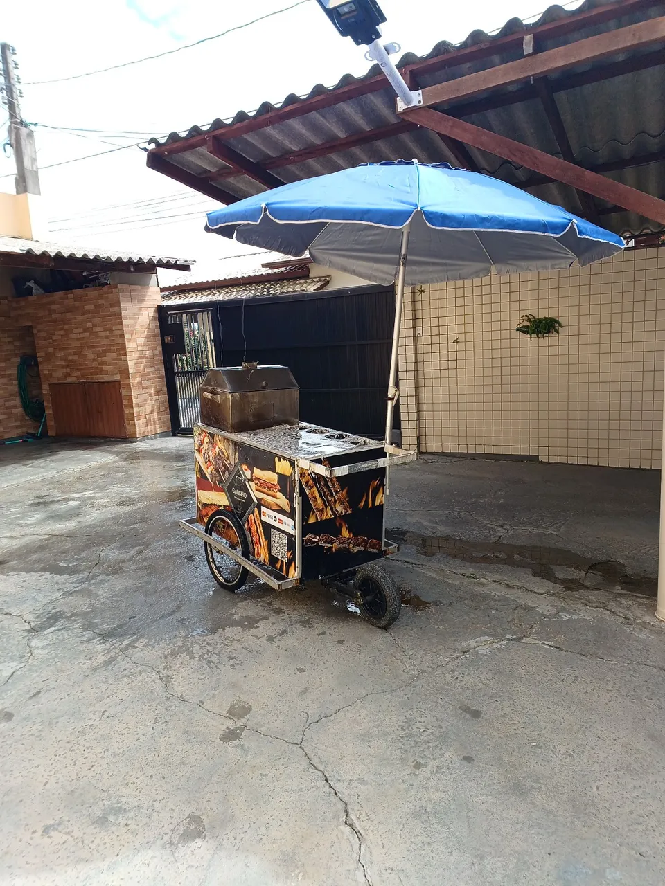 Carrinho de lanches completo para Espetinhos e Choripan