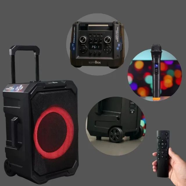 Caixa de Som Amplificada D-XK803 NOVO 200W, Bluetooth 5.3, Microfone - Foto 2