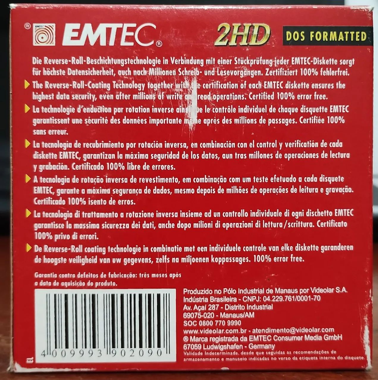 Caixa de Disquetes 3.5" 2HD EMTEC - 10 Unidades - Foto 2
