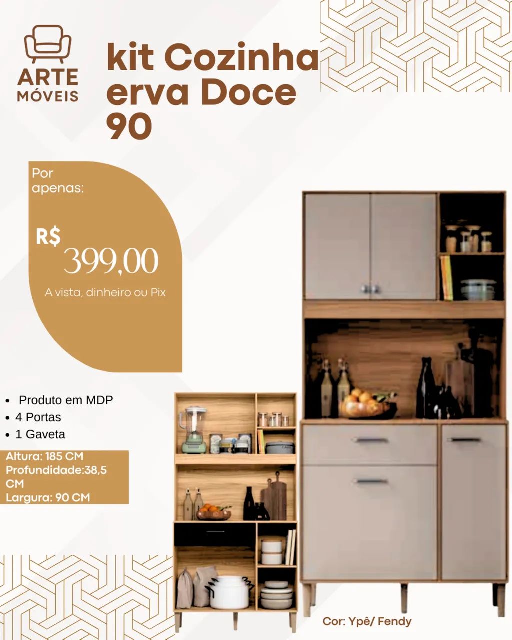  Kit Cozinha Erva Doce 90 - Super Oferta! - Foto 3