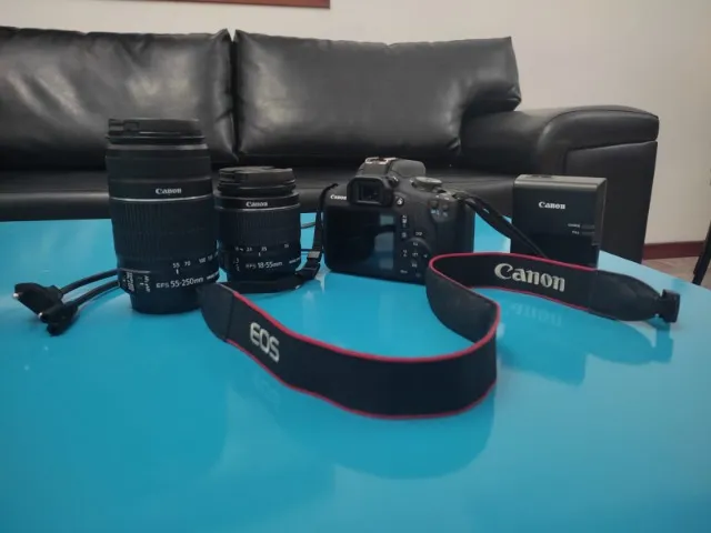 Câmera T7 Canon Kit Premium / Lente EF-S 18-55mm e Lente EF-S 55-250mm