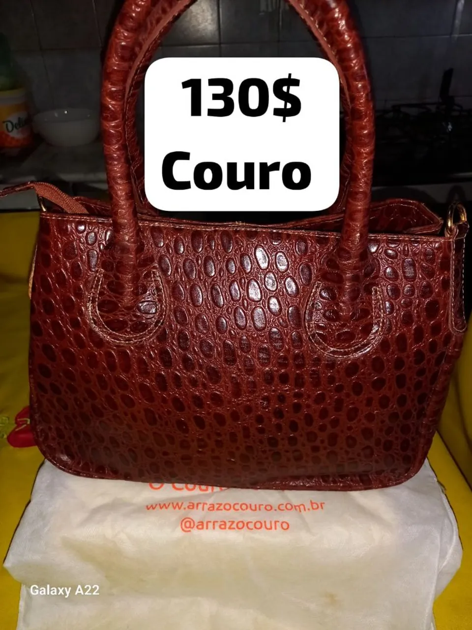 Bolsa de Couro Marrom - 130$