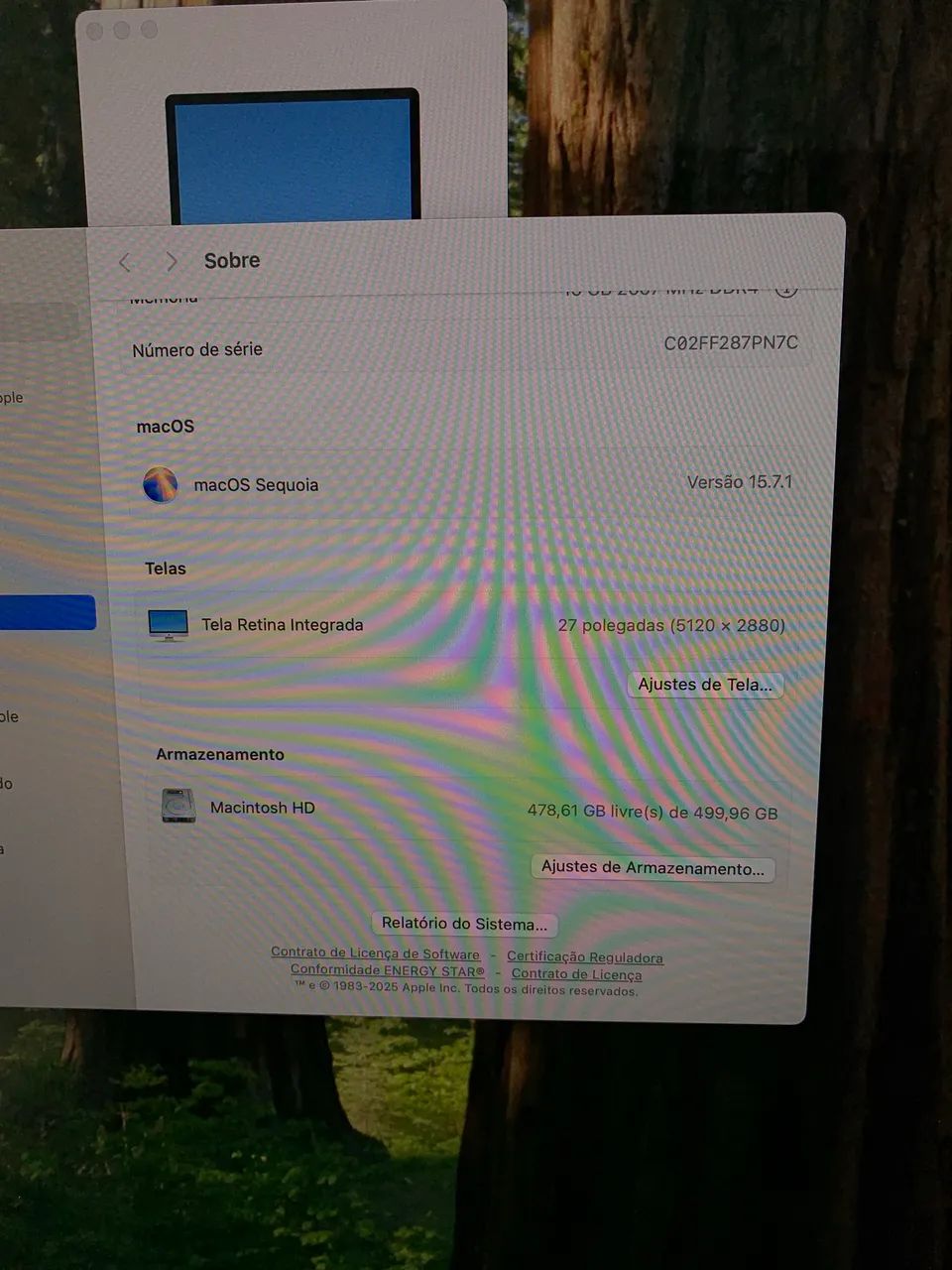 iMac 27 i7 8core Radeon xt 8gb 2020 - Foto 3