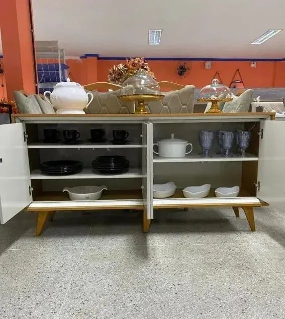 Buffet Requinte Naturale/Off White  Produto Novo!  Pronta Entrega!  T - Foto 3