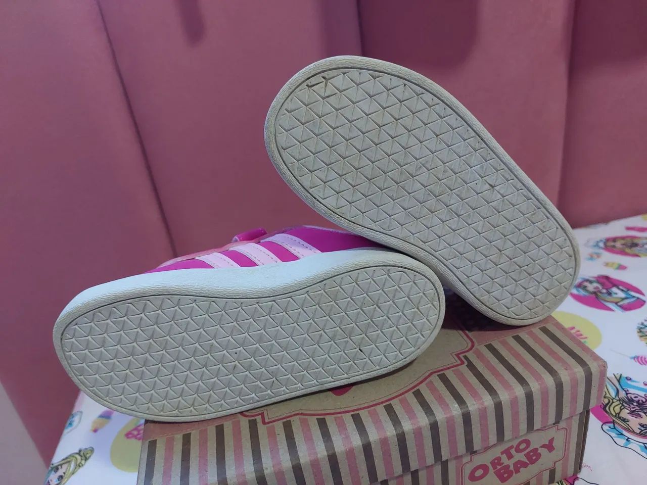 Tênis Adidas Baby Rosa - Tamanho 21 - Foto 2