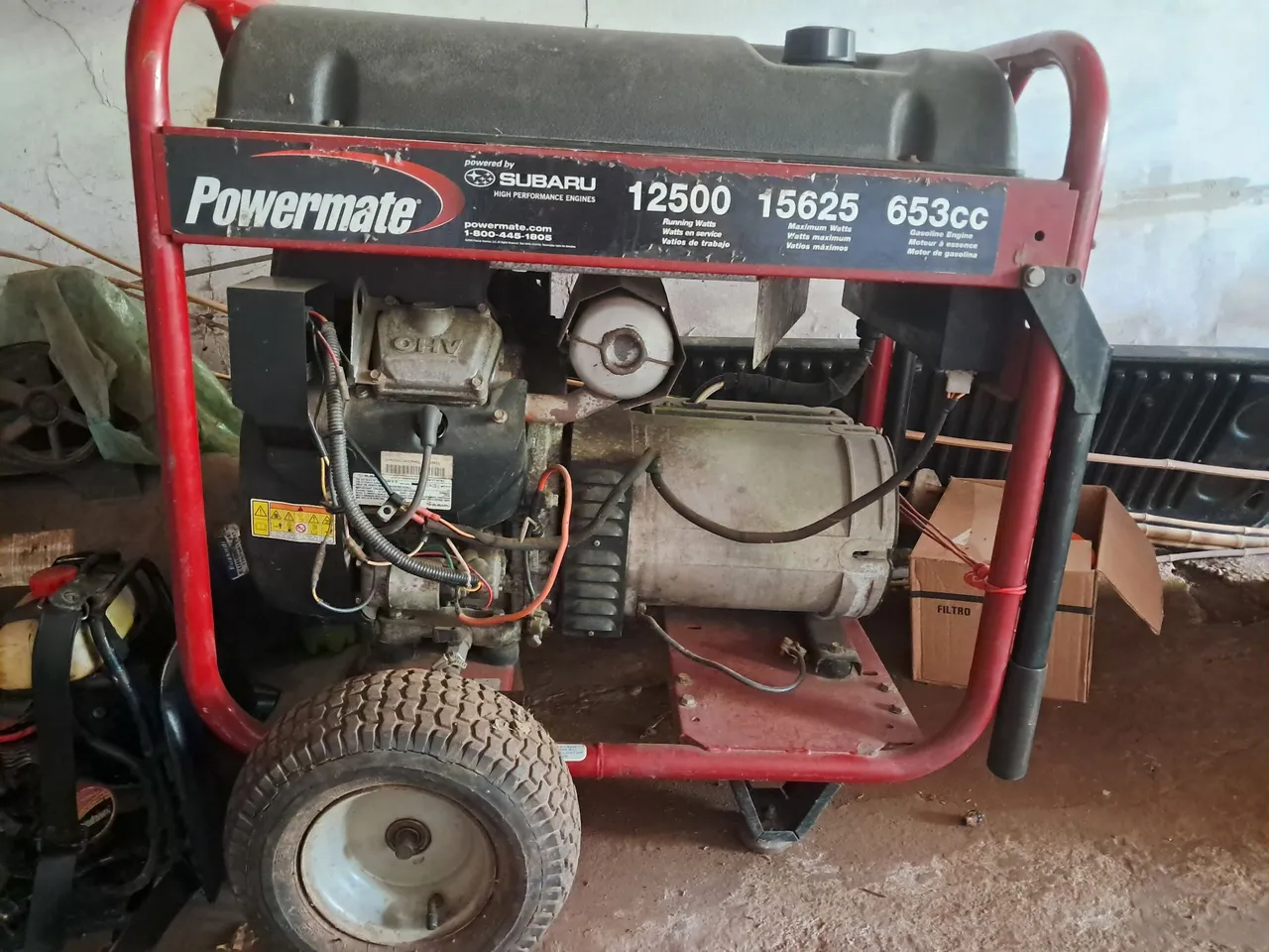 Gerador de energia Powermate Subaru 15,6 kva, monofásico.