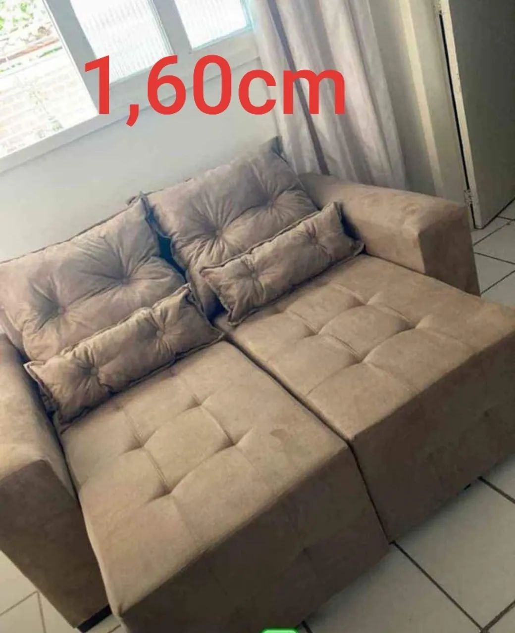 Sofá retrátil 1,60cm Confortável e Moderno64842829123715122